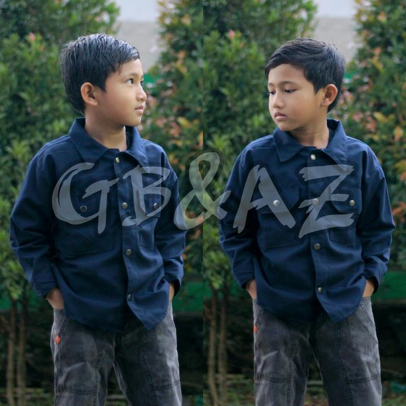 kemeja anak semi parka anak Hitam fashion 2