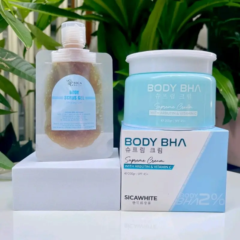 Kem sica white, body BHA 200gr - hỗ trợ sáng hồng da, kem dưỡng body skincare nữ làm đẹp da. 4