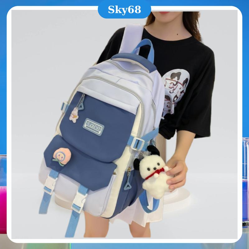 Balo đi học Nam Nữ Ulzzang Hàn Quốc chống nước, nhiều ngăn, đựng vừa laptop 15.6 inh HS12 Bag Nhung Da Đeo Vai