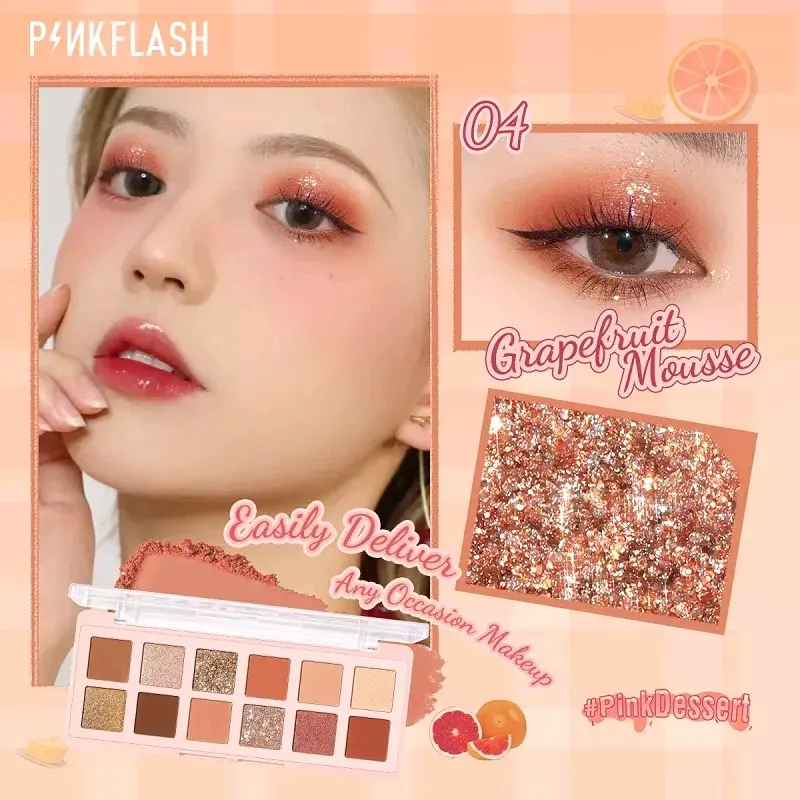 pinkflash eyeshadow isi 12 pink flash eye shadow palet 7