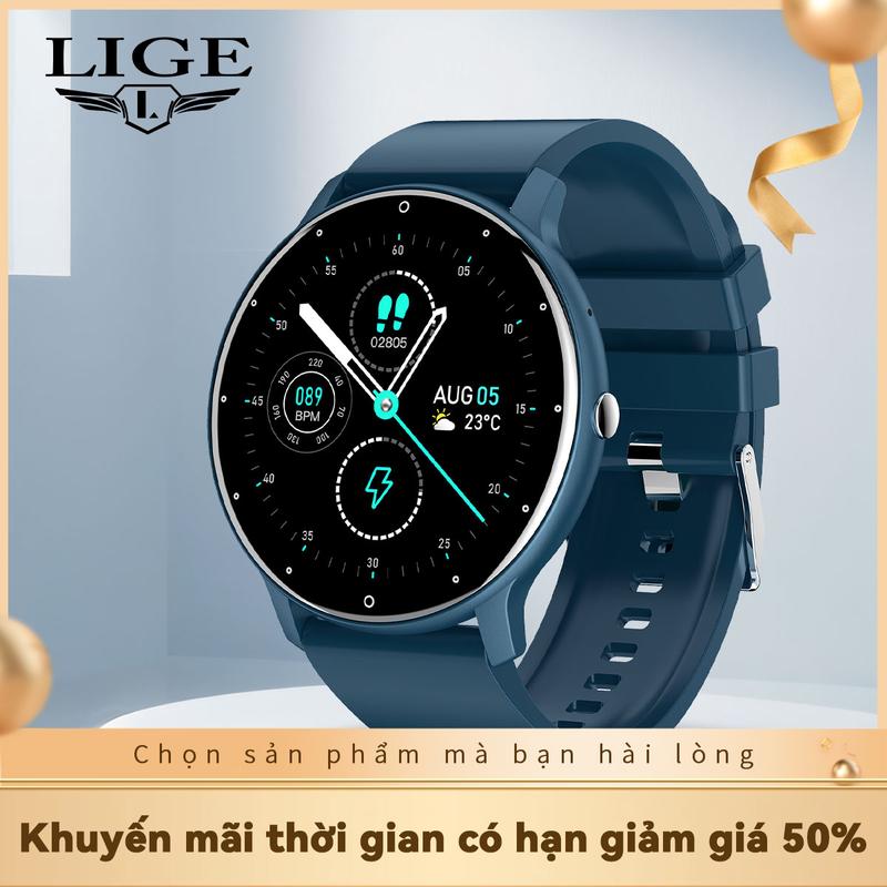 [COD]LIGE Đồng hồ thông minh đa chức năng pin lâu và chống nước đồng hô nam đẹp Smartwatch Watch Màn Hình silicone thoải mái điều khiển giọng nói mới cuộc gọi điện thoại đồnghồ  thông smart