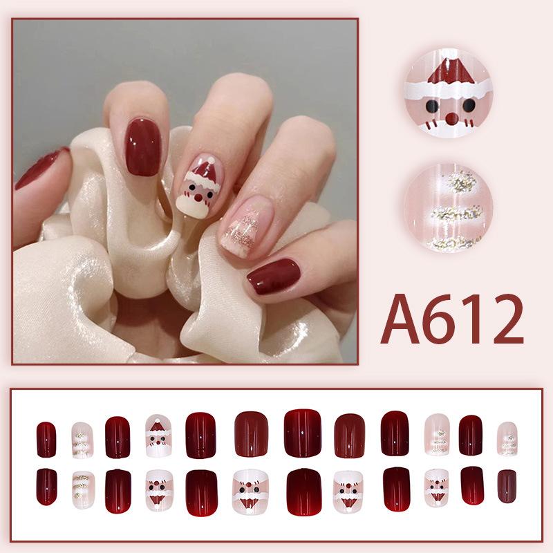 Product Introduction of Summer Autumn Gentle Simple Pure Desire Style Wearable Nail Tips Printed Solid Color French Style Detachable Fake Nails 13