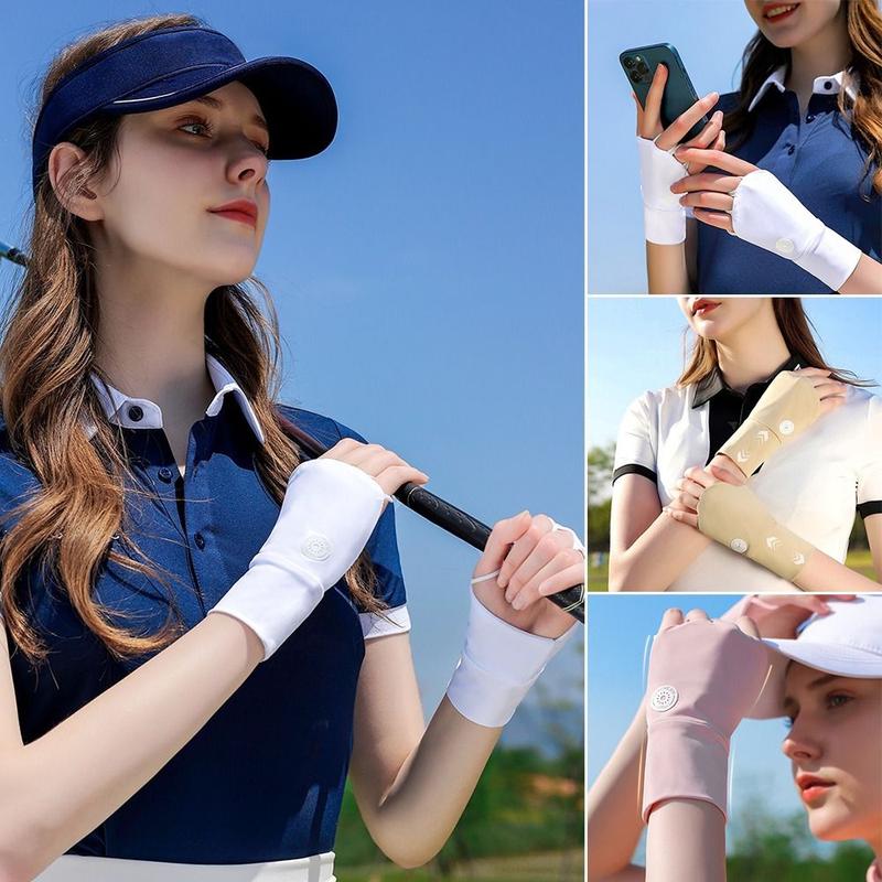 Elastic Sun UV Protector Half Finger Golf Glove Breathable Cool ...