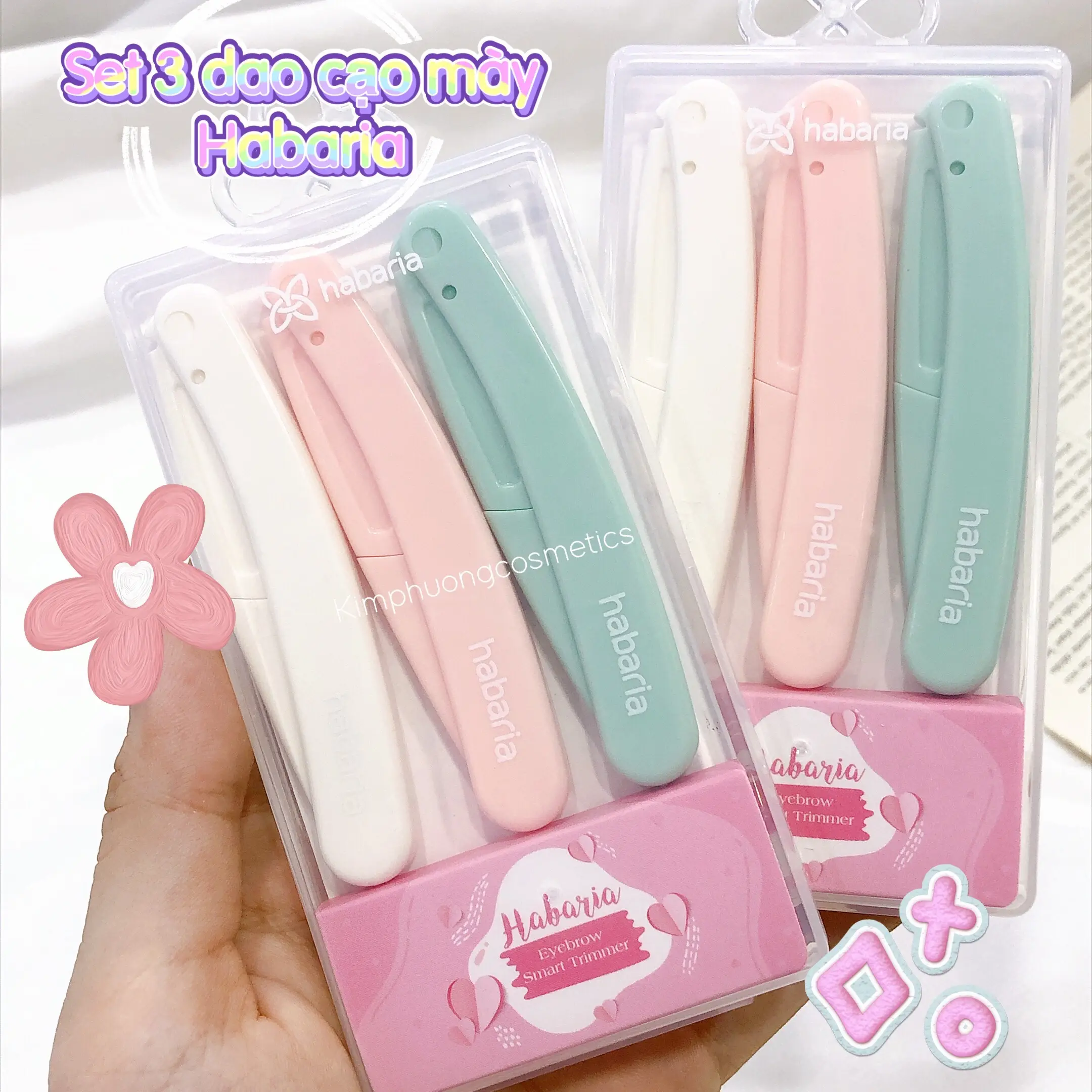 Set dao cạo lông mày Habaria Eyebrown Smart Trimmer