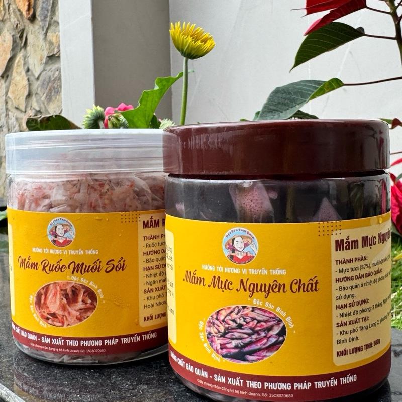 Combo nửa ký mắm mực+nửa ký mắm ruốc nguyên chất