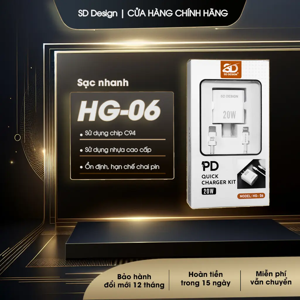 Bộ Củ Cáp Sạc Nhanh Hg.06 Sạc Ổn Định An Toàn Cho Điện Thoại, Phụ Kiện Sạc Điện Thoại Phone Sacnhanh 20W