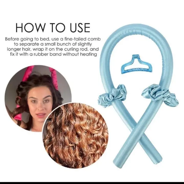 Heatless Hair Curler Lazy Styling Curling No Heat Alat Keriting Rambut Easy to Use Hair Styling Sisir 2