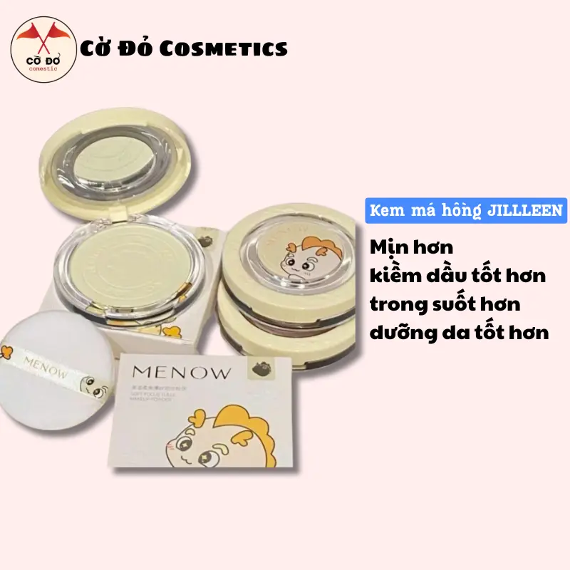 [Mới] MENOW Bột nén Year Of The Dragon Phiên bản giới hạn Phấn trang điểm Bột bám dính kiểm soát dầu lâu trôi