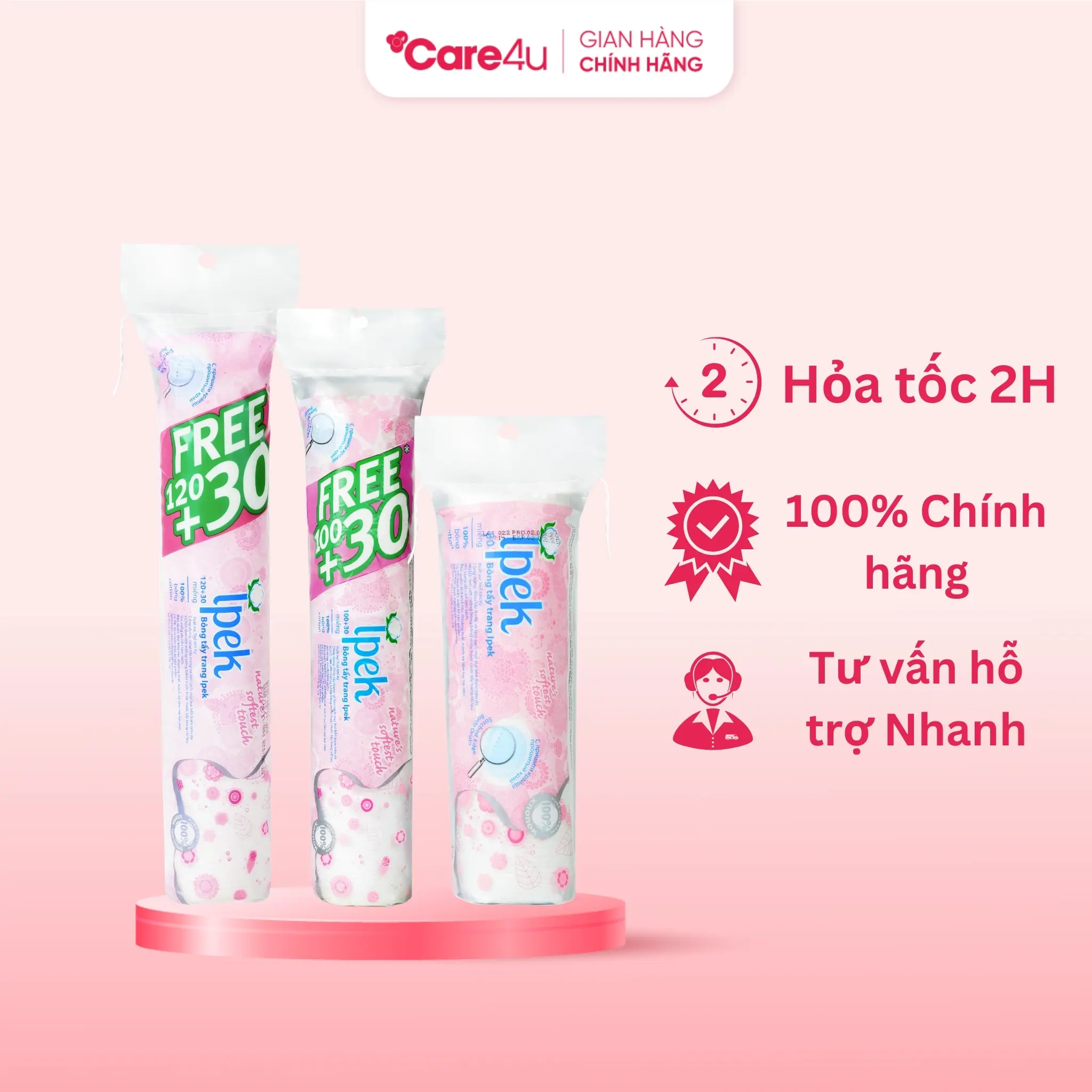 Bông Tẩy Trang Ipek Thổ Nhĩ Kỳ 80-130-150 miếng