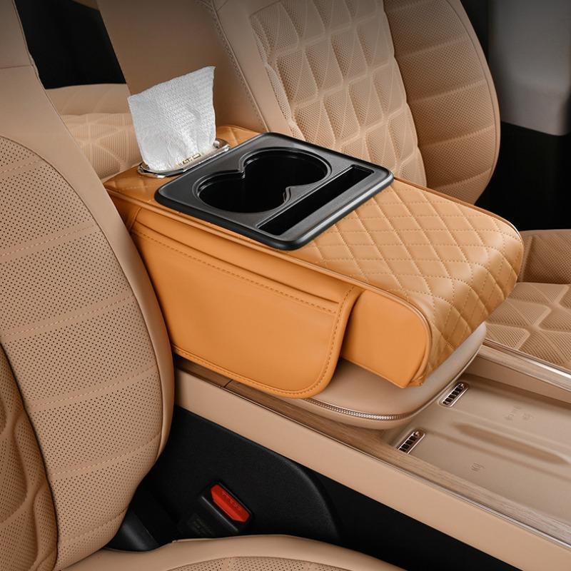 Product Introduction of Car Armrest Box Storage Bag, Multifunctional Car Armrest Box Mat, Car Tissue Box, Central Elbow Heightening Mat, Car Interior Accessories 2
