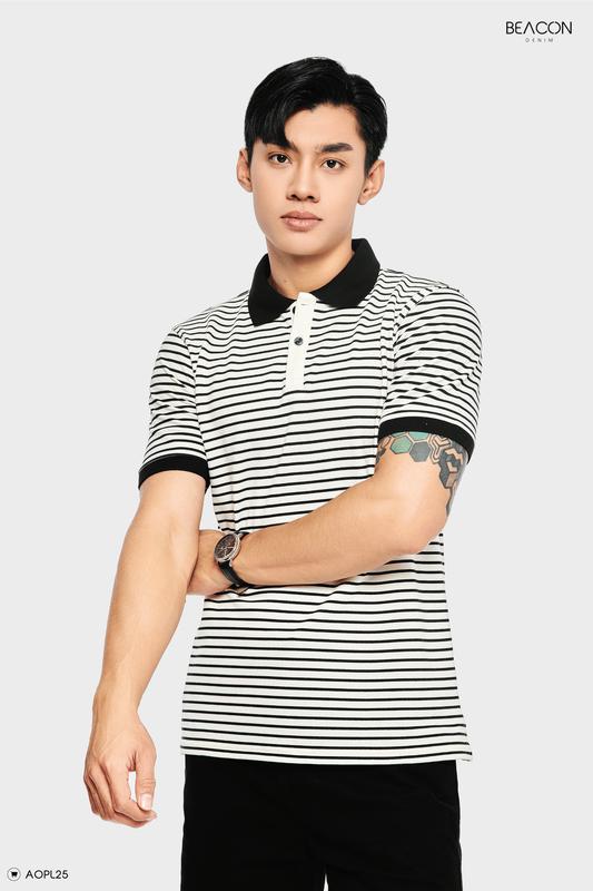 Product Introduction of Áo Polo Nam Mẫu Phối Sọc Ngang BỜM SHOP (Beacon Denim cũ) Chất Cotton Pha Poly Mã AOPL25 Menswear Top 41