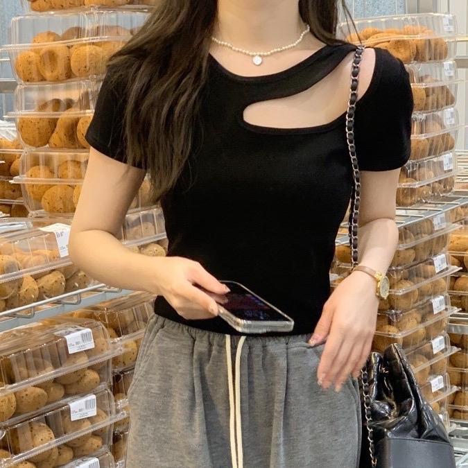 Áo thun bigsize nữ ,áo kiểu xẻ vai dáng dài A46