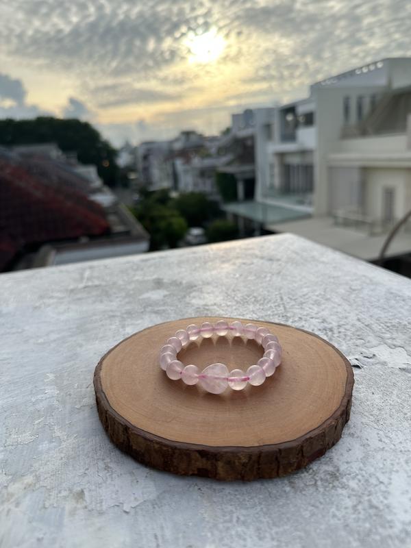 Love Attractor Rose Quartz Bracelet  Perhiasan 3