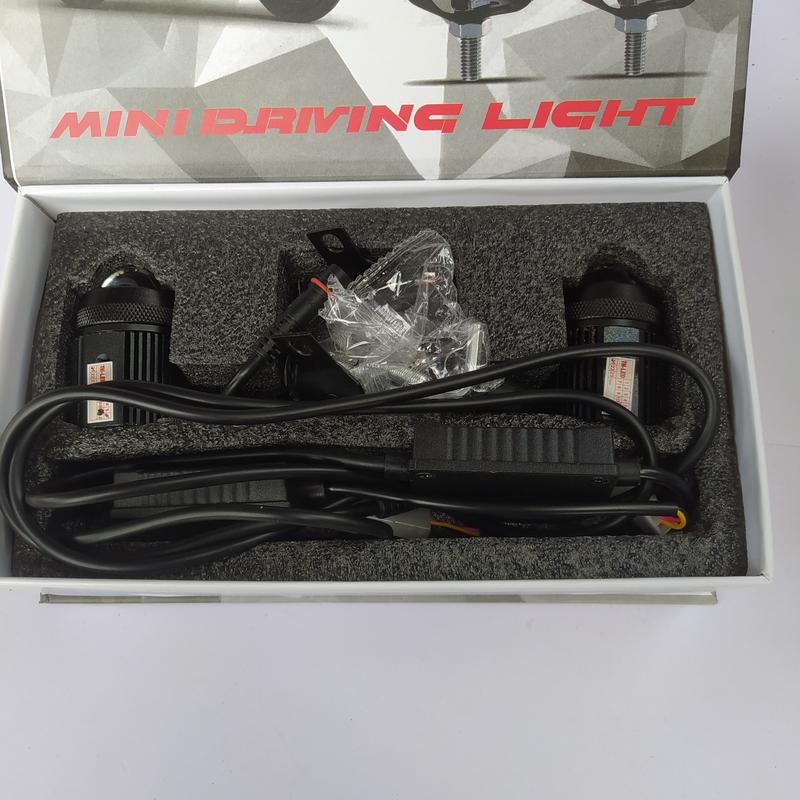 đèn trợ sáng bi cầu mini hộp 2 đèn loại nguồn nhôm có quạt tản nhiệt