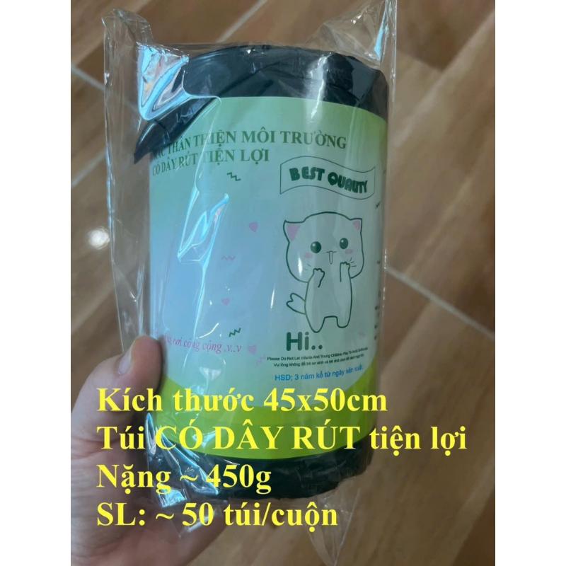 Túi đựng rác có dây rút size đại 55x60cm TACHI STORE thế hệ mới phân hủy sinh học, chịu lực, tiện dụng và tiết kiệm 8