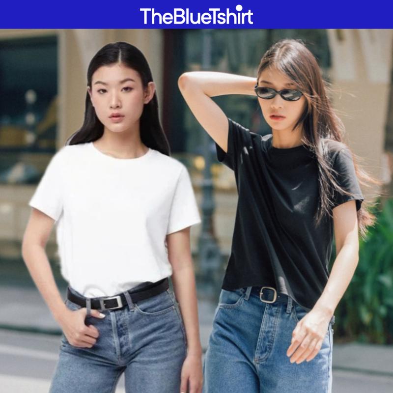  TheBlueTshirt - Áo thun trơn tay ngắn phom suông nữ - New Hero Tee - 100% Natural Cotton 
