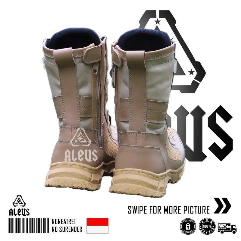 ALEUS - 021 | SEPATU TACTICAL PDL GURUN MODEL JARING TALI PUTAR 2