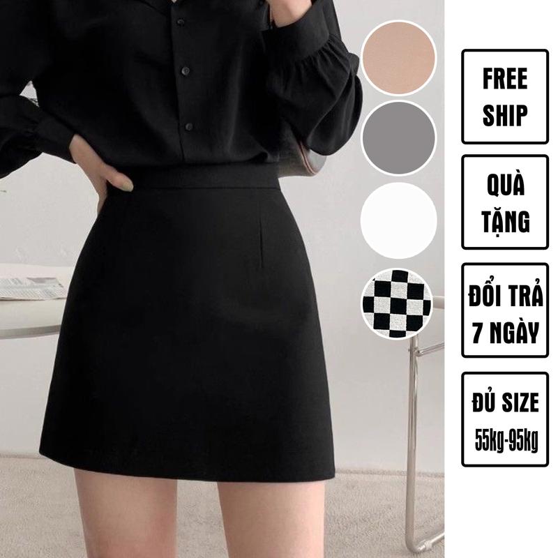 Chân váy nữ dáng A bigsize có quần bảo hộ 60kg - 95kg lưng cao