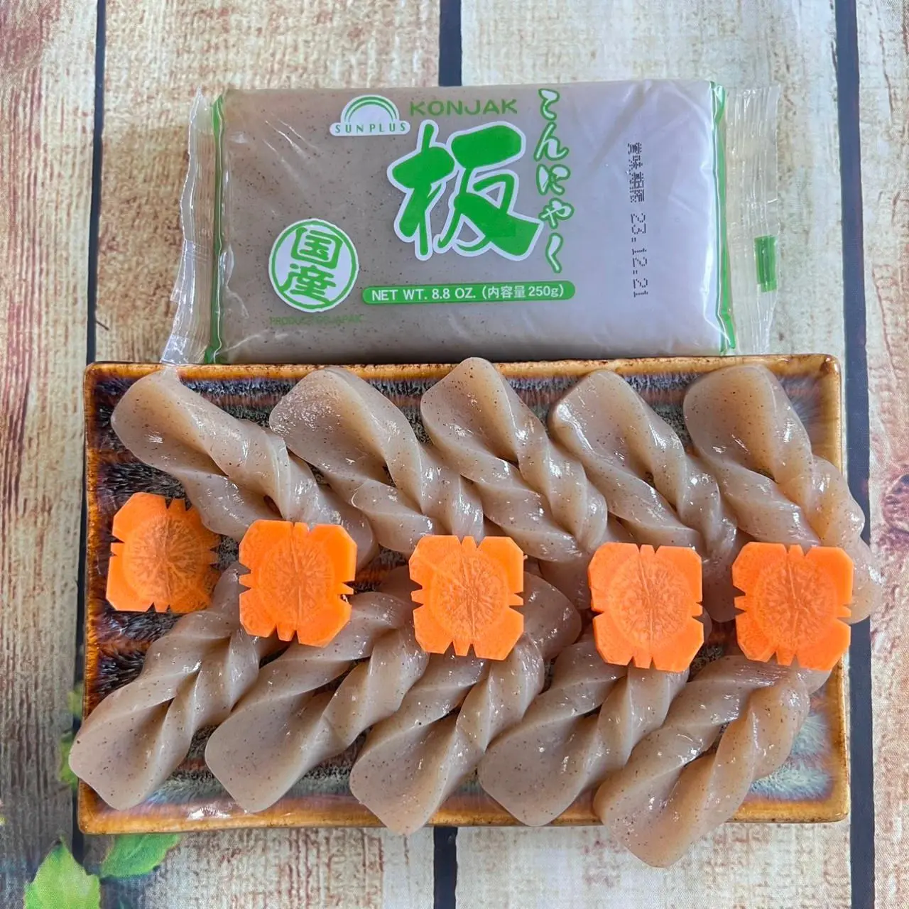 Thạch Nưa Nhật Bản nguyên miếng Konjac Ita Konnyaku Shiro Kuro 250G | Chuyên dùng nấu lẩu, giòn ngon