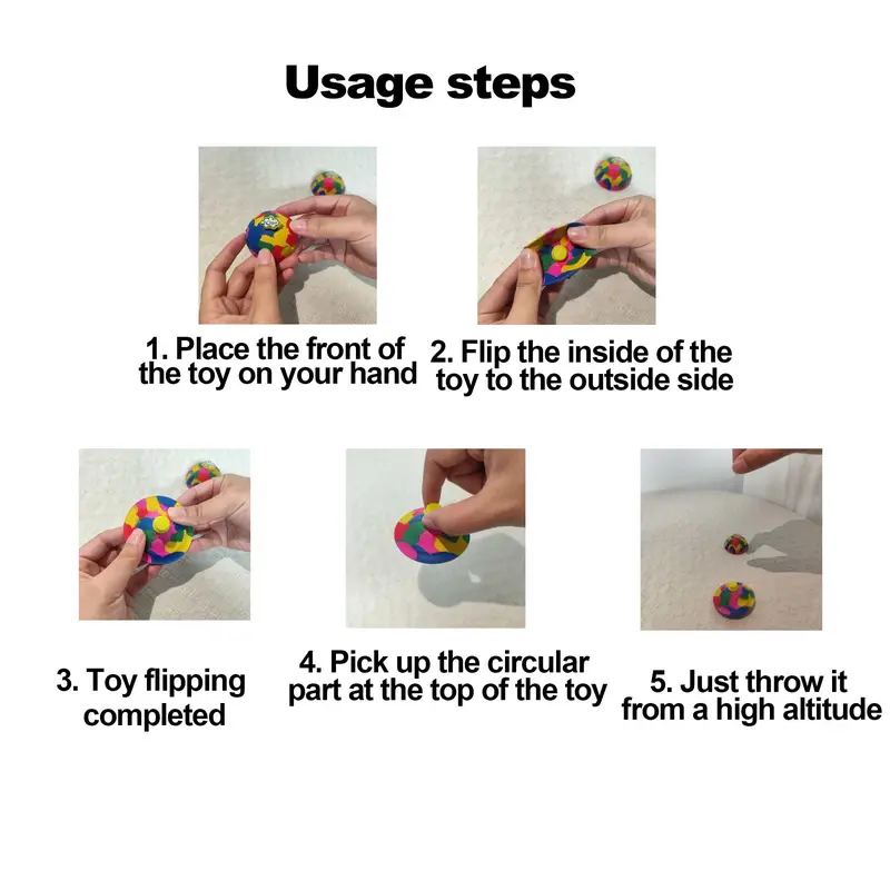 Bouncing Toy, Multicolor Rotating Bouncing Bowl Shaped Fidget Toy, Leisure Toys For Kids And Adults, Valentine's Day Gift 4
