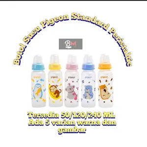 Pigeon Bottle Standard | Botol susu bayi dot ulir Anti sedak 50ml / 120 ml / 240 ml [RANDOM WARNA] Balita Accessories
