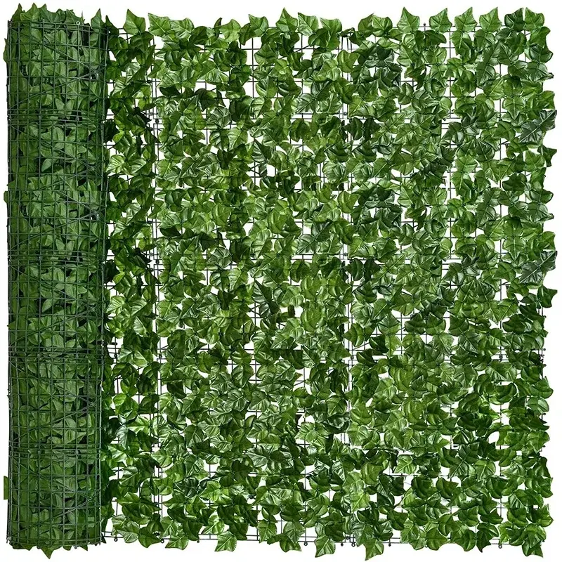 50x100cm Artificial Leaves Flower Grass Wall Fence, Garden Creative Decor Outdoor Lawn Wall Panel