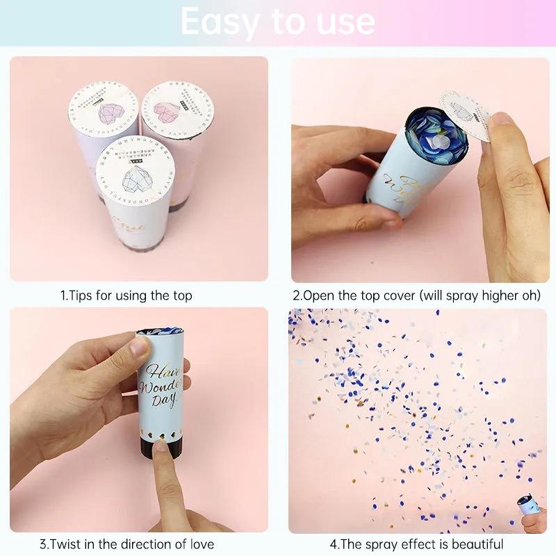 Small Wedding Salute Cannons, Spring Firework Tubes, Colorful Paper Pieces, Hand Twisted Fireworks Small Wedding Salute Cannons, Spring Firework Tubes, Colorful Paper Pieces, Hand Twisted Fireworks