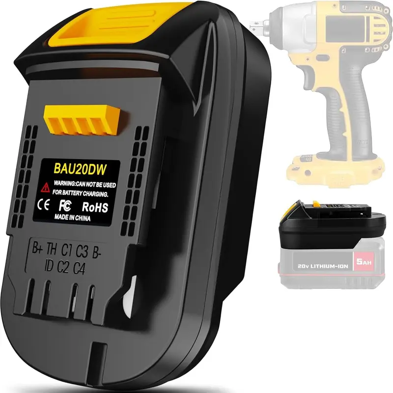 BAU20DW Lithium Battery Converter, Battery Converter for Dewalt 18V 20V Lithium Battery, Cordless Tool Accessories 0