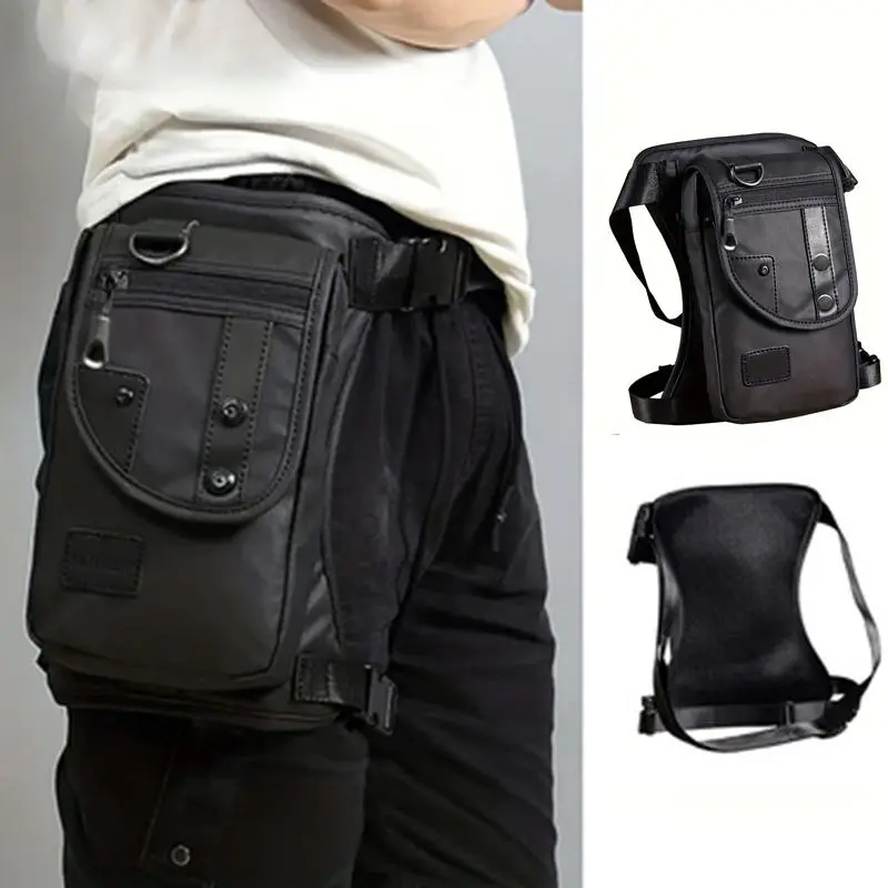 Men's Fashion Waterproof Oxford Cloth Chest Bag, Multipurpose Motorcycle Rider Travel Waist Bag, Universal Motorcycle Accessories for Men 5