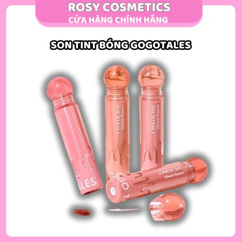 Son tint bóng kẹo mút GOGO TALES GT592 Son Watertint Lâu Trôi Cho Đôi Môi Căng Mọng Ẩm Mịn lên màu trong suốt Rosy since 2023 Nữ Cosmetic Mỹ Phẩm Son Môi Trang Điểm Son Kem Women