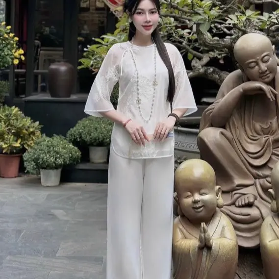 BỘ PHÁP PHỤC THÊU HOA HÀNG 2 lớp chuẩn mẫu