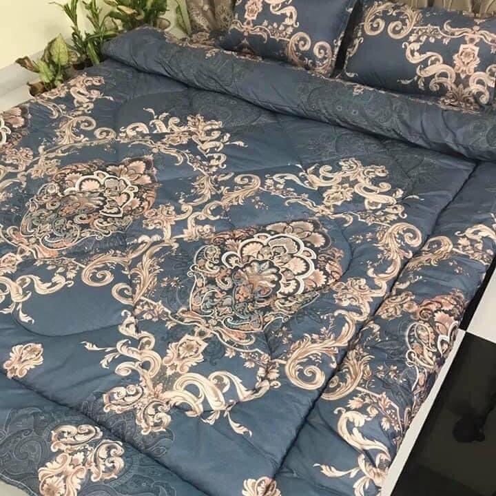 Bộ chăn ga gối hoàng gia ghi