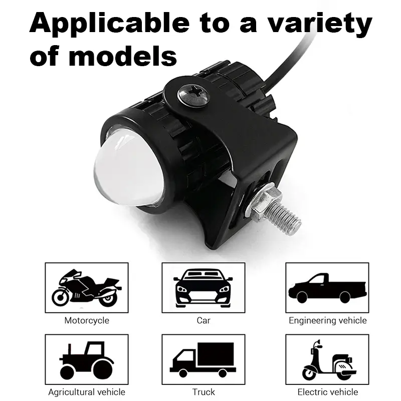 Đèn Trợ Sáng Mini Xe Máy Đèn Trợ Sáng Bi Cầu 2 Mầu Cos Vàng Pha Trắng Công Tắc Loại 1 Chính Hãng Phụ Tùng Đèn Pha 2