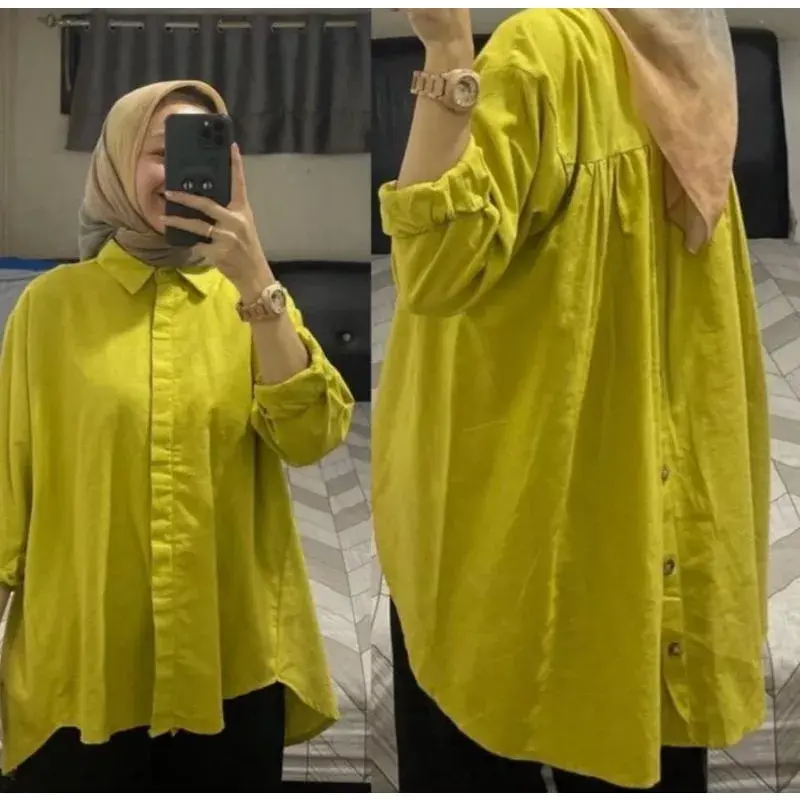 HANA SHIRT // RIKA TOP BLOUSE // KEMEJA LINEN KANCING DEPAN