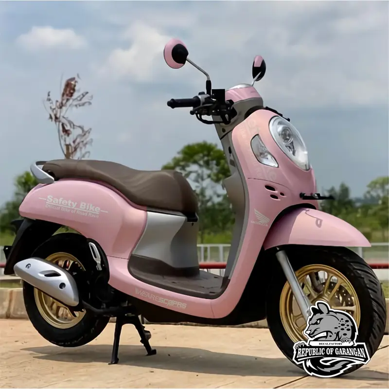 decal honda scoopy all scoopy full body costum sticker safety bike free design motor motorcycle 4