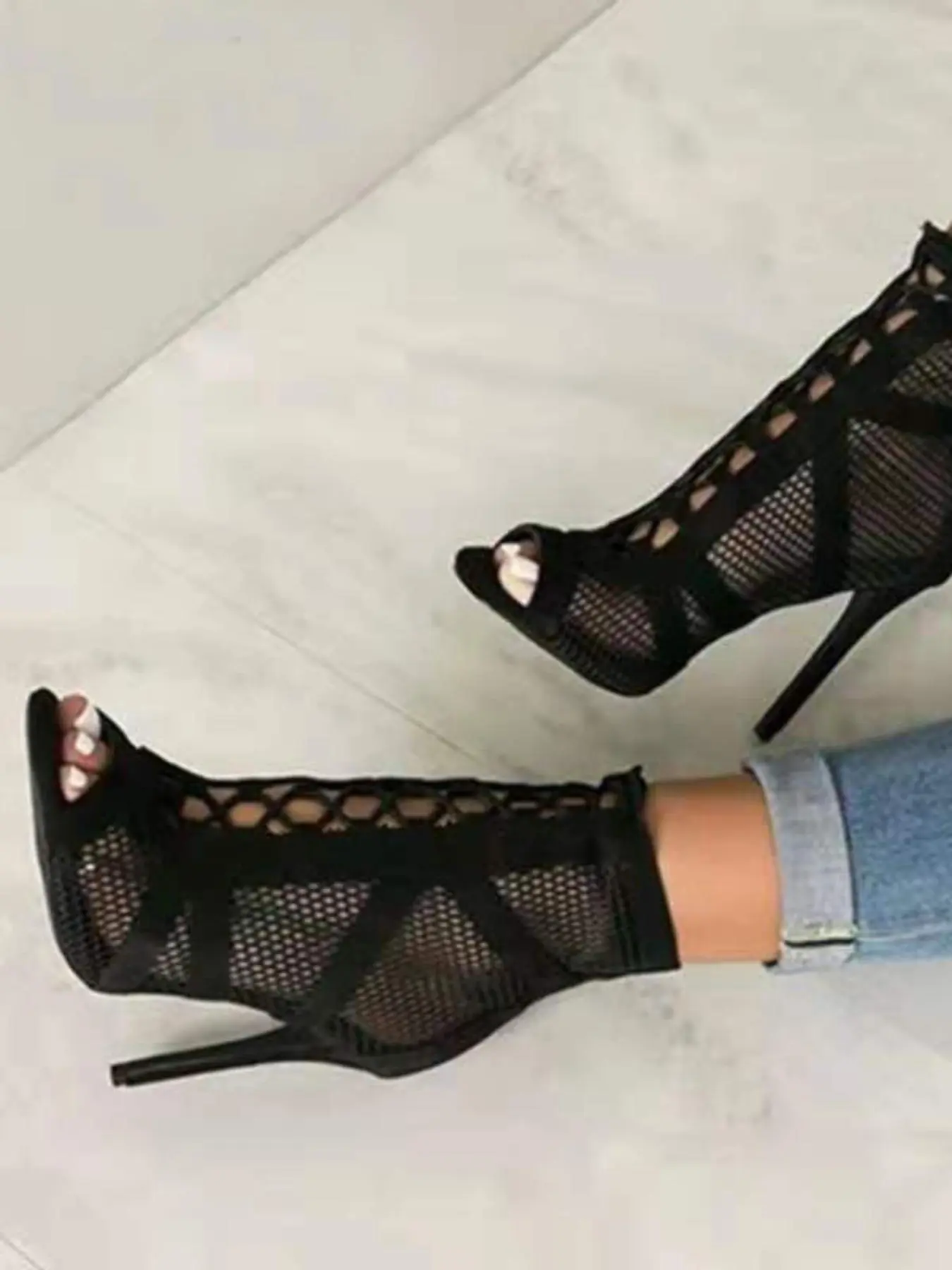 Women's Fashionable Hollow Out Design Stiletto Heeled Sandals, Elegant Peep Toe High Heel Sandals for Party, Banquet, Trendy All-match & Exquisite Heels for Women, Footwear