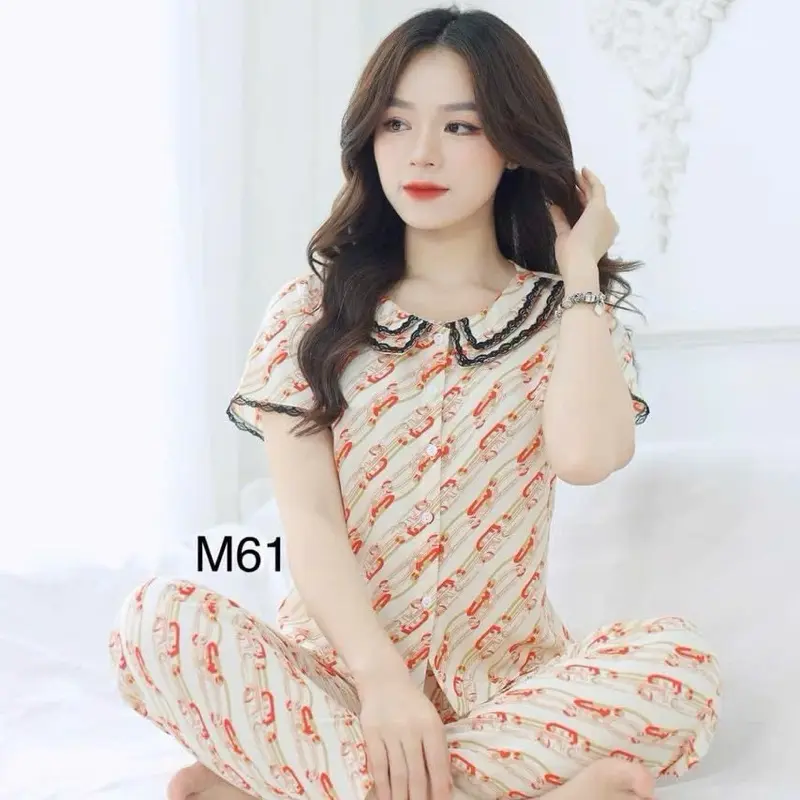Bộ đồ mặc nhà cánh tiên xinh xắn, chất lụa hàn mặc 4 mùa 5