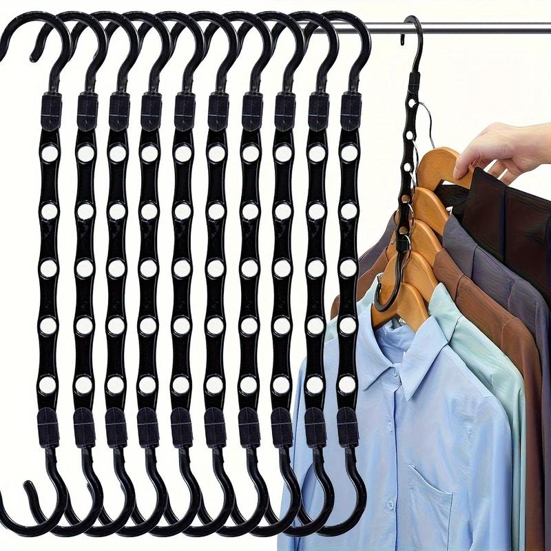 Product Introduction of Space Saving Clothes Hanger, 4 Counts Magic Clothes Hanger, Multifunctional Clothes Organizer for Home Closet, Home Organizer, Hanging 0
