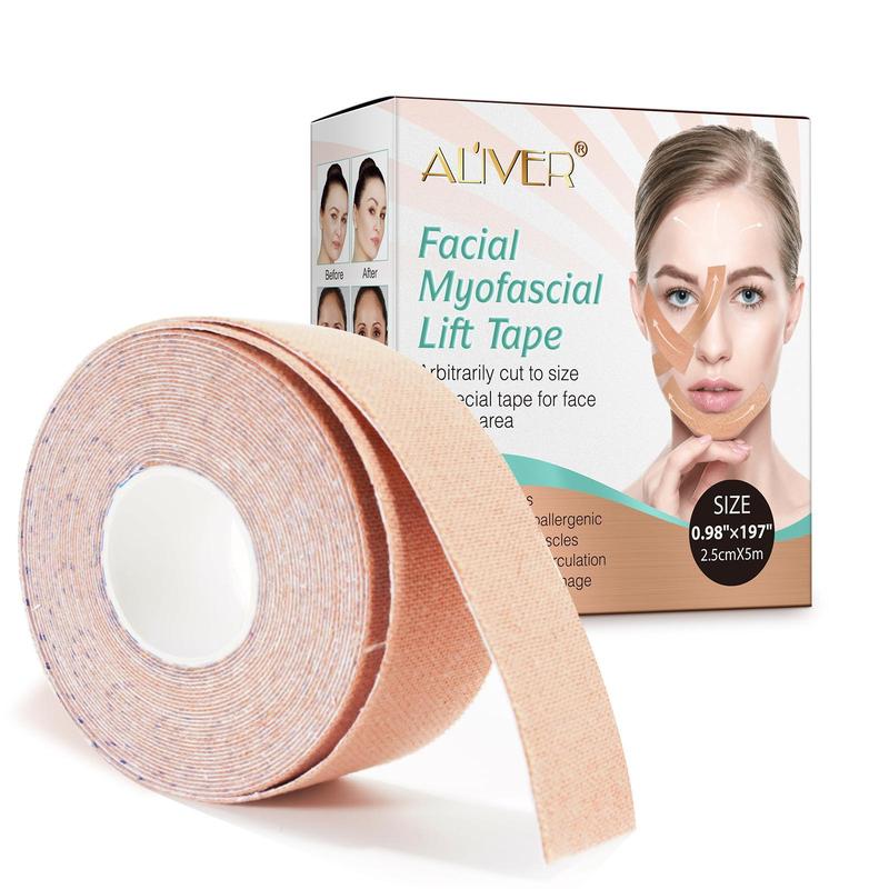Facial Myofascial Lift Tape, 1 Box Face Lifting Tape, Face Toning Belts for Firming and Tightening Skin, Portable Skin Care Tool for Men & Women 0