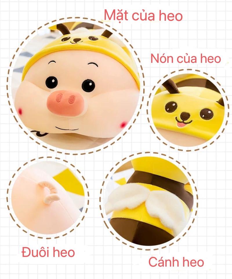 Product Introduction of Gấu Bông Heo Ong ,Heo Bông Cosplay Ong Vàng siêu to size 1m3 [FRESHIP] Thú Bông Đồ Chơi Thú Nhồi Bông Toy Phát Nhạc 2