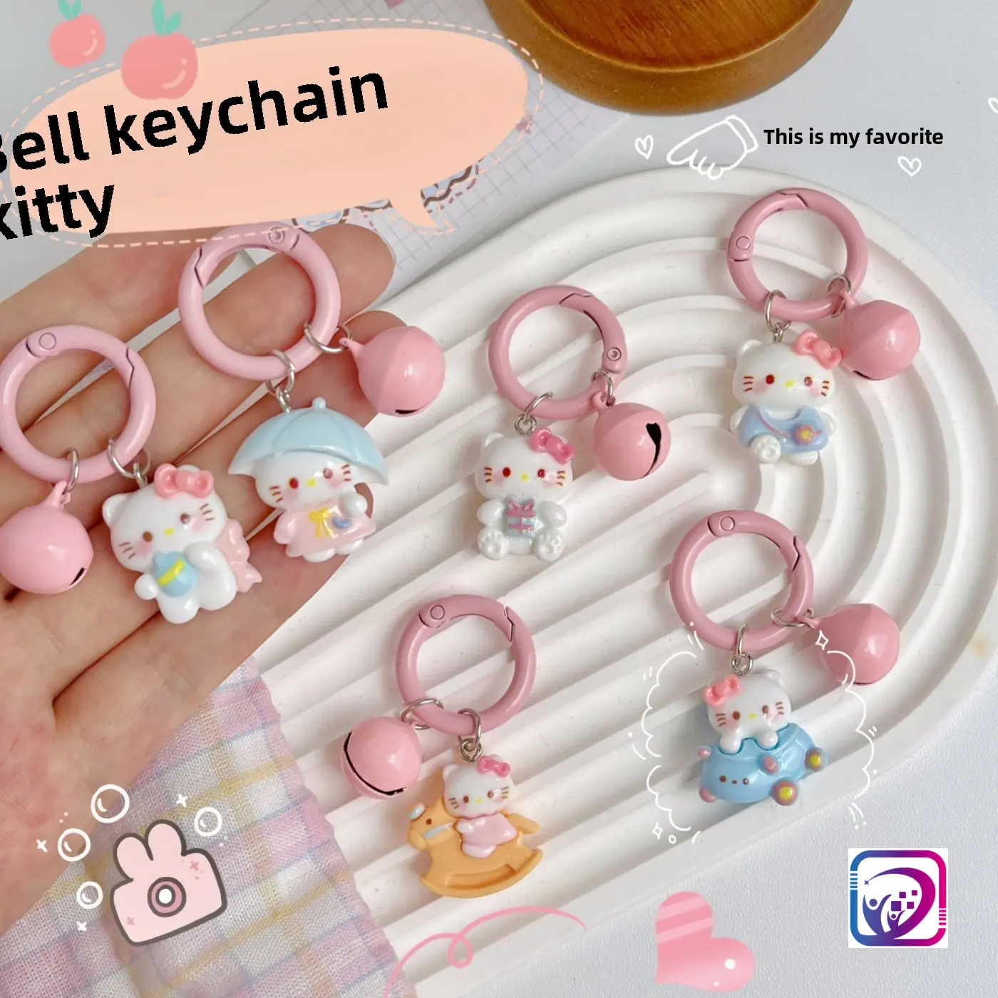 [5090 People Praise] Variety Pink Lovely Key Buckle Cartoon Pendant Sweet Girly Couple Accessories Girlfriend Gifts Gift