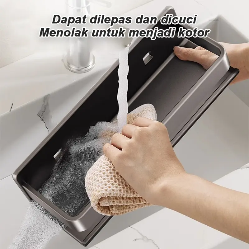 Rak Bumbu Dapur Dinding Kitchen Rack Tempat Pisau Rak Gantung Rak Dapur Rak Sendok Garpu Aluminium Dengan Cat Coating Anti Panas Dan Anti Karat Bisa Dicuci 5