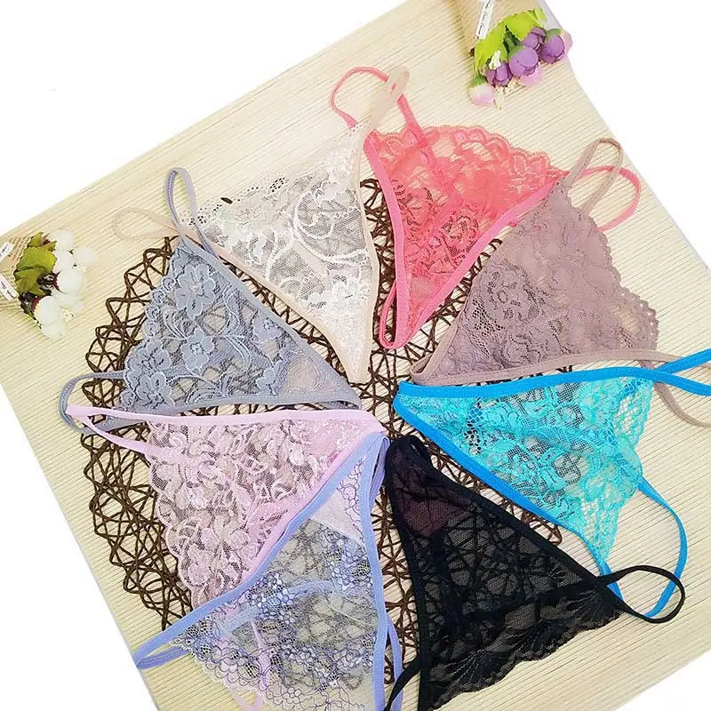 Sexy lace women's random underwear bikini underwear low waist single size hollow underwear underwear