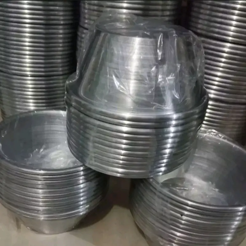 mangkok kobokan alumunium/nasi tim pres tanpa sambungan ukuran 12 cm 1