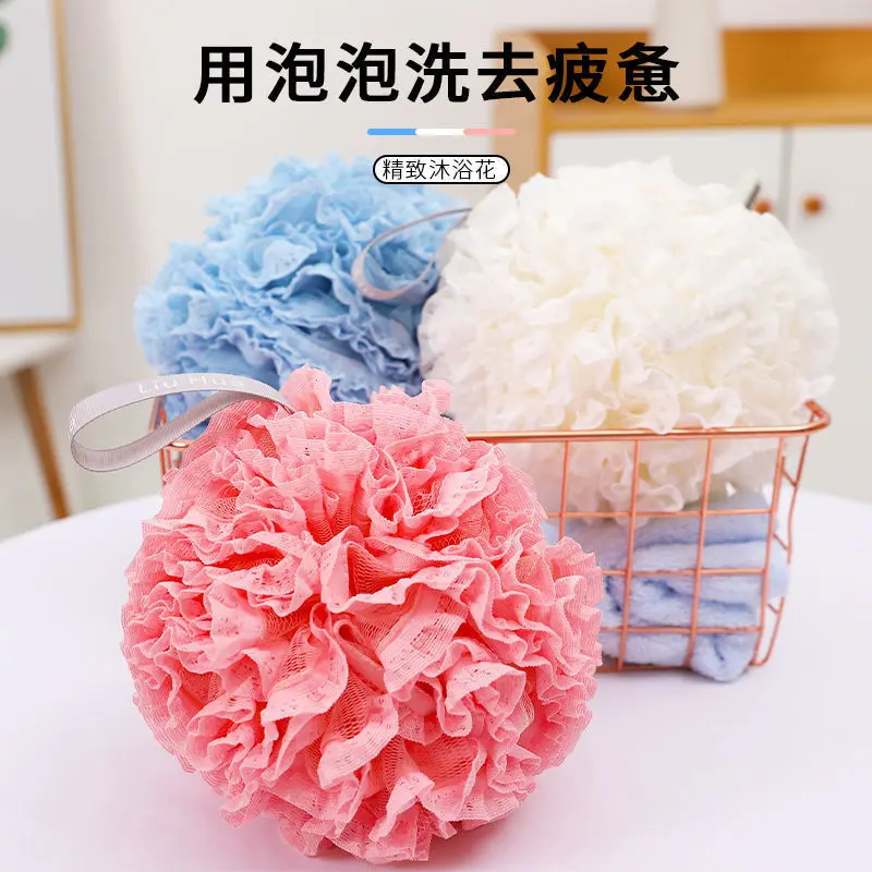 Large Bath Sponge Ball High-end Non-fraying Super Soft Bath Flower Bath Ball for Men and Women Bubble Bath Artifact