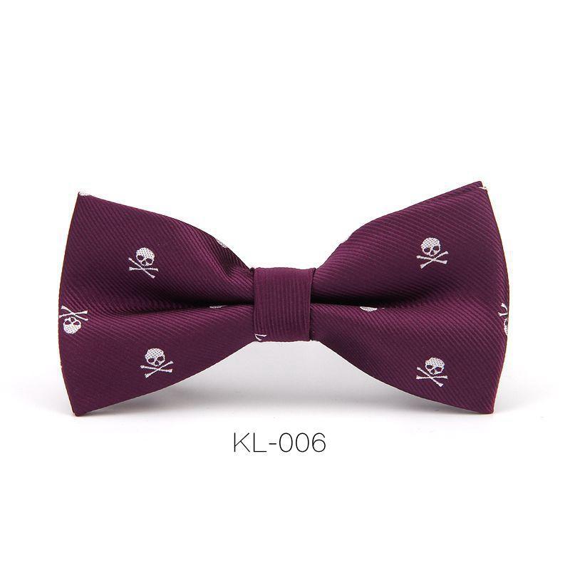 Product Introduction of Men's Korean-Style Skull Bow Tie Dress Banquet Halloween Bow 12