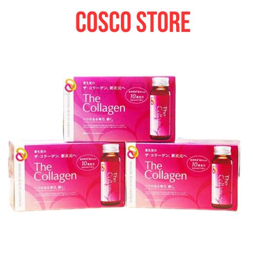 [Mẫu Mới] Nước uống đẹp da The Collagen Nhật Bản hộp 10 chai x 50ml 0