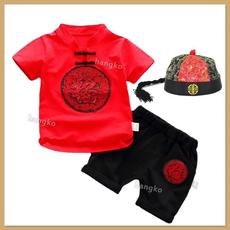 Baby New Year Clothes Hanfu Kids Boy Chinese Tranditional Costume Girl Cheongsam Set Children Tang Suit