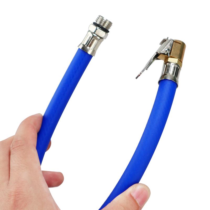 Product Introduction of Bicycle Inflator Tire Chuck Air Rubber Blue Self-locking Hose Copper Lock Clip Chuck Air Compressor Tyre Hose for Bikes Cycling 5