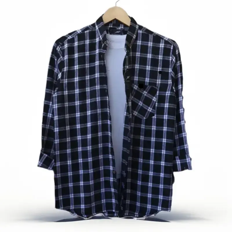 Kemeja Flanel Pria Slimfit Lengan Panjang Keren Motif Kotak-Kotak 0